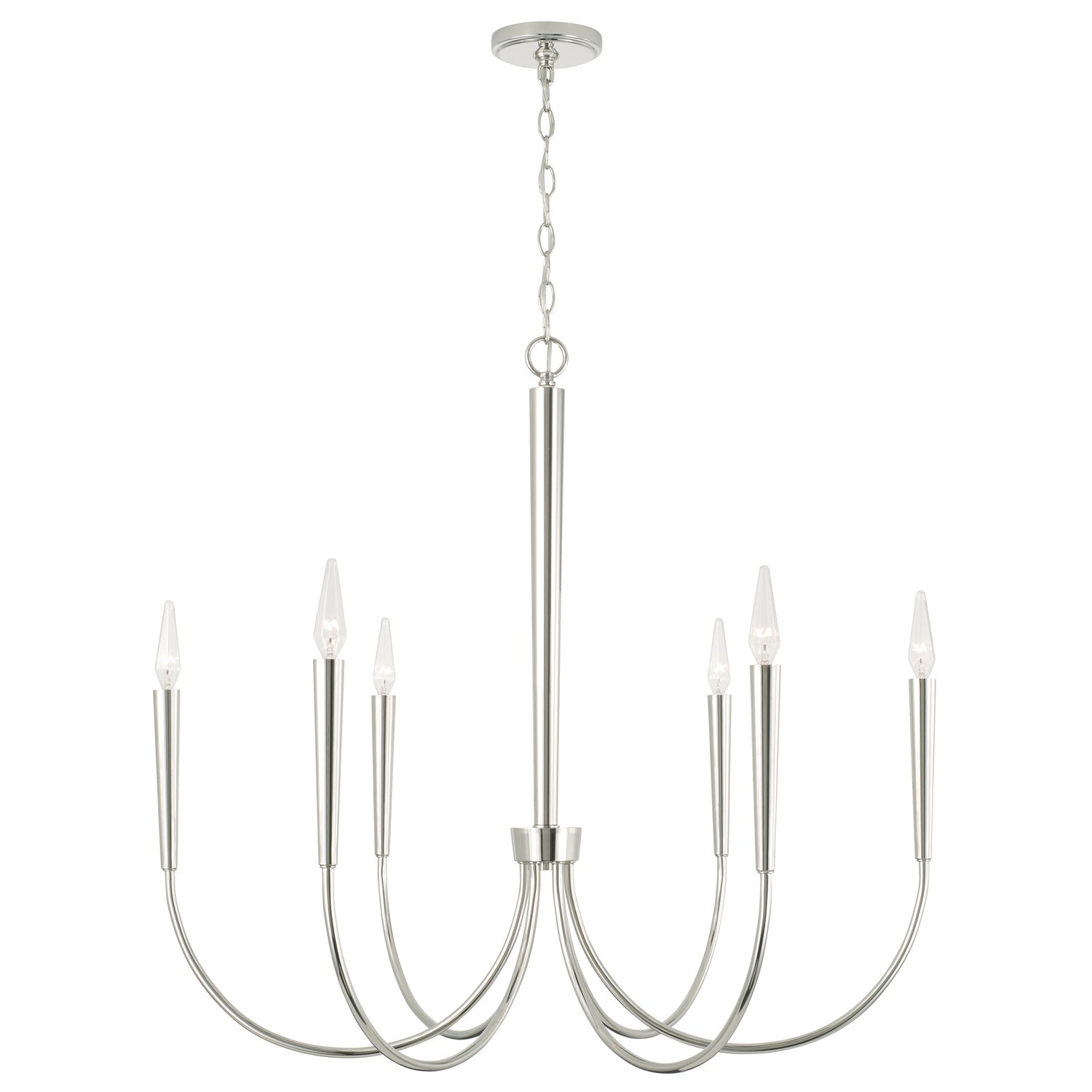 Capital Lighting - 445961PN - Six Light Chandelier - Holden - Polished Nickel