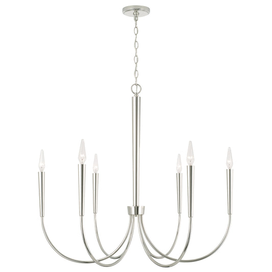 Capital Lighting - 445961PN - Six Light Chandelier - Holden - Polished Nickel