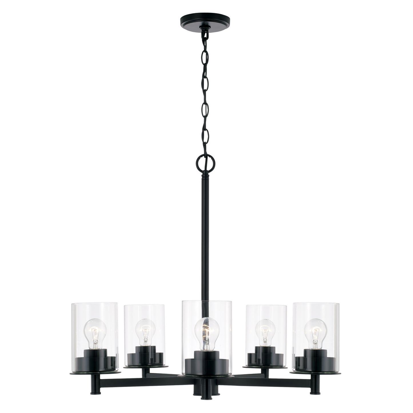 Capital Lighting - 446851MB-532 - Five Light Chandelier - Mason - Matte Black