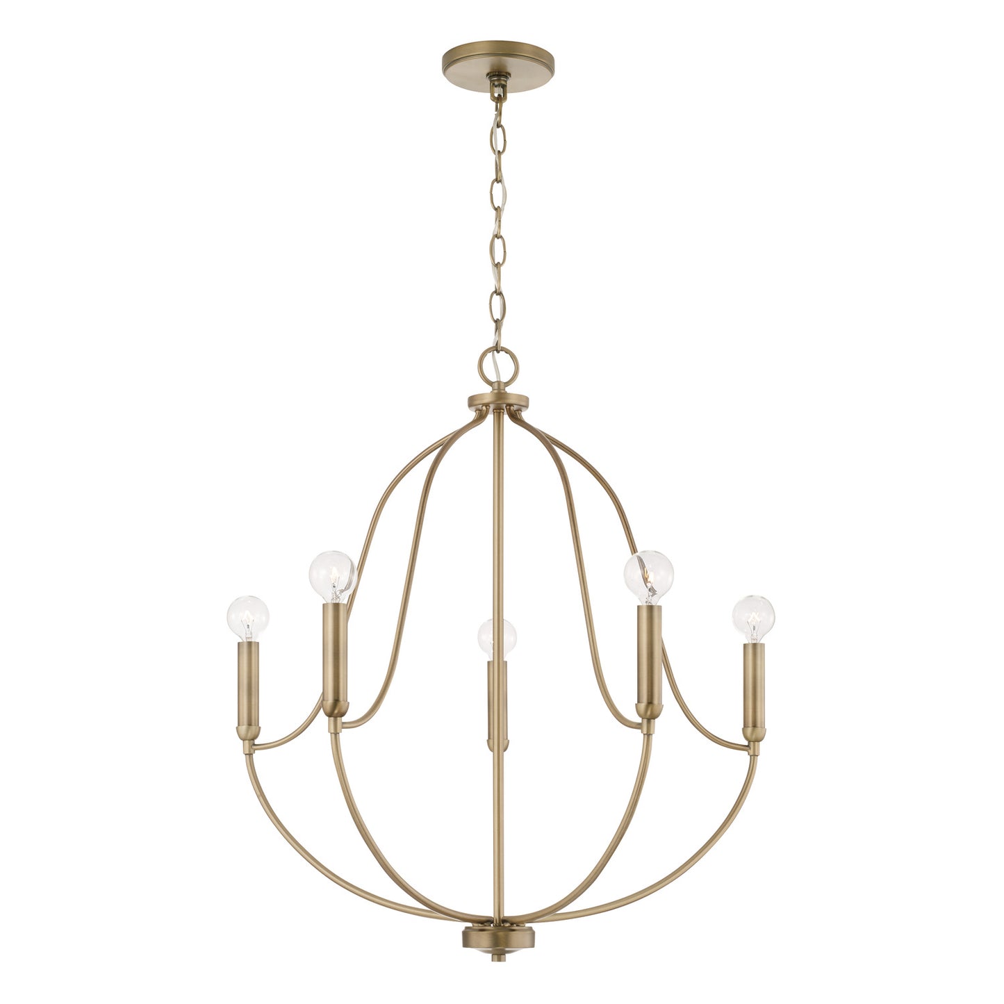 Capital Lighting - 447051AD - Five Light Chandelier - Madison - Aged Brass