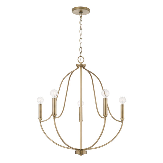 Capital Lighting - 447051AD - Five Light Chandelier - Madison - Aged Brass