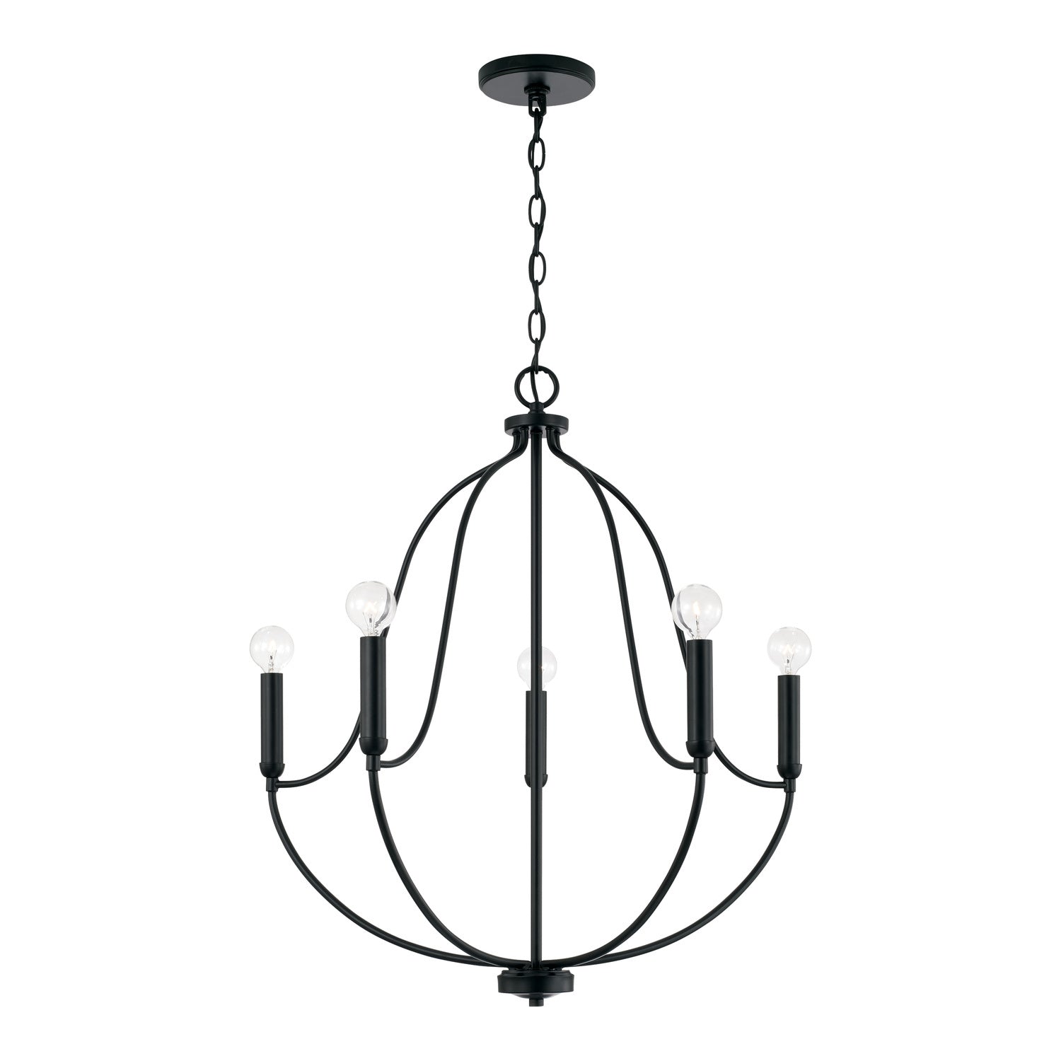 Capital Lighting - 447051MB - Five Light Chandelier - Madison - Matte Black