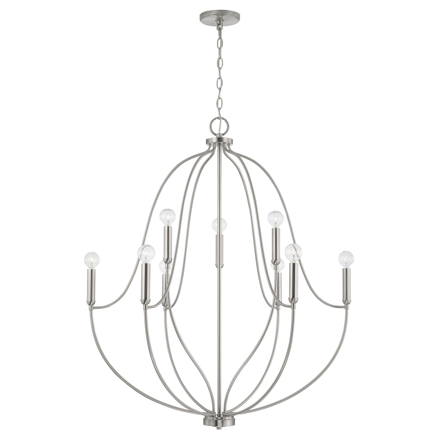 Capital Lighting - 447091BN - Nine Light Chandelier - Madison - Brushed Nickel