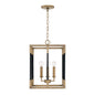 Capital Lighting - 544741AB - Four Light Foyer Pendant - Bleeker - Aged Brass and Black