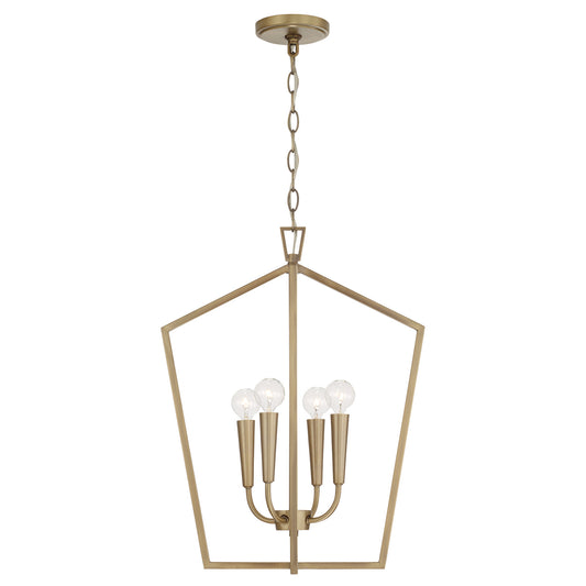 Capital Lighting - 545941AD - Four Light Foyer Pendant - Holden - Aged Brass