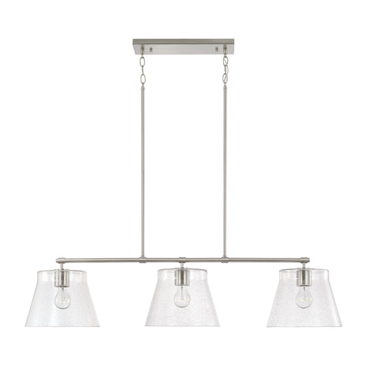 Capital Lighting - 846931BN - Three Light Island Pendant - Baker - Brushed Nickel
