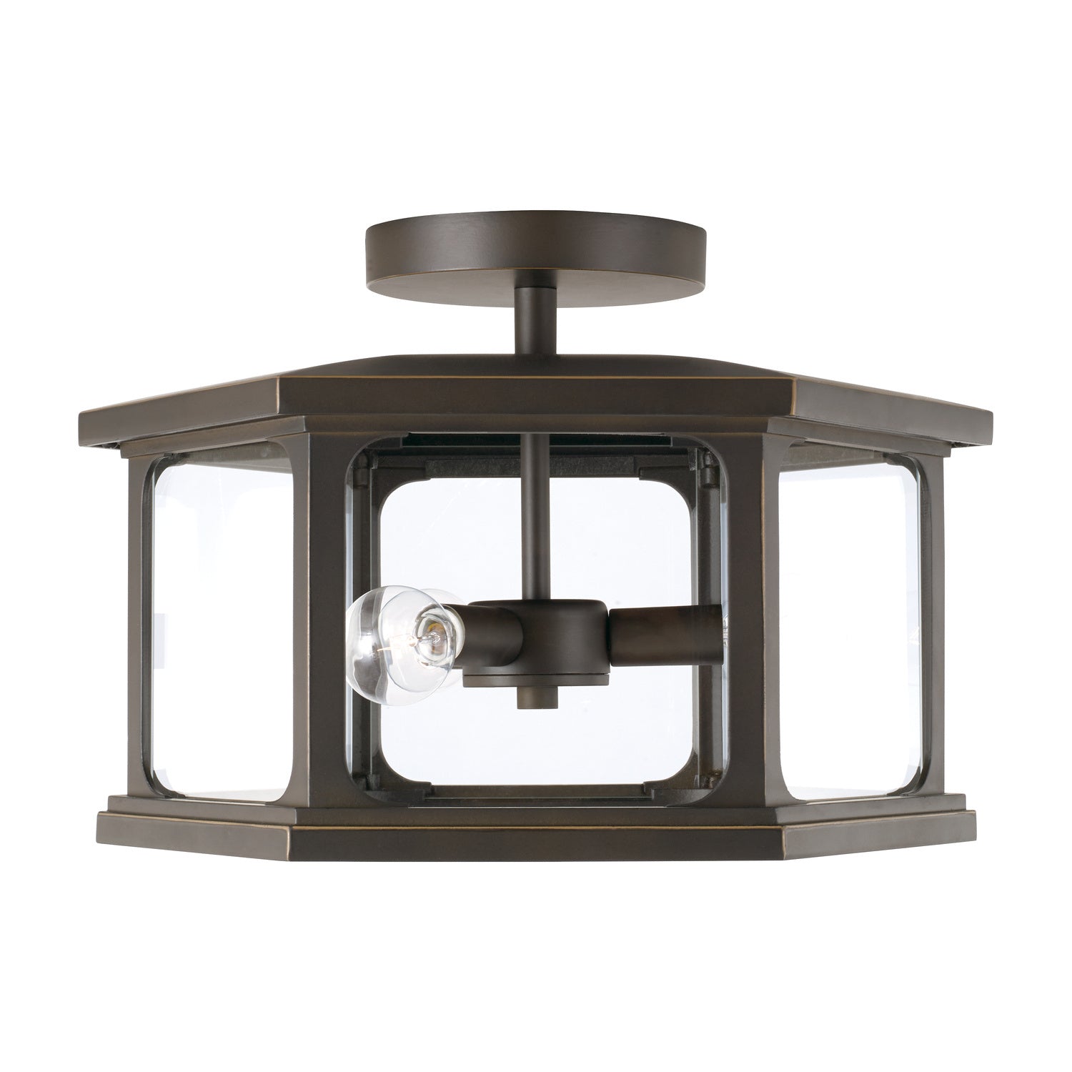 Capital Lighting - 946632OZ - Three Light Outdoor Semi-Flush Mount - Walton - Black