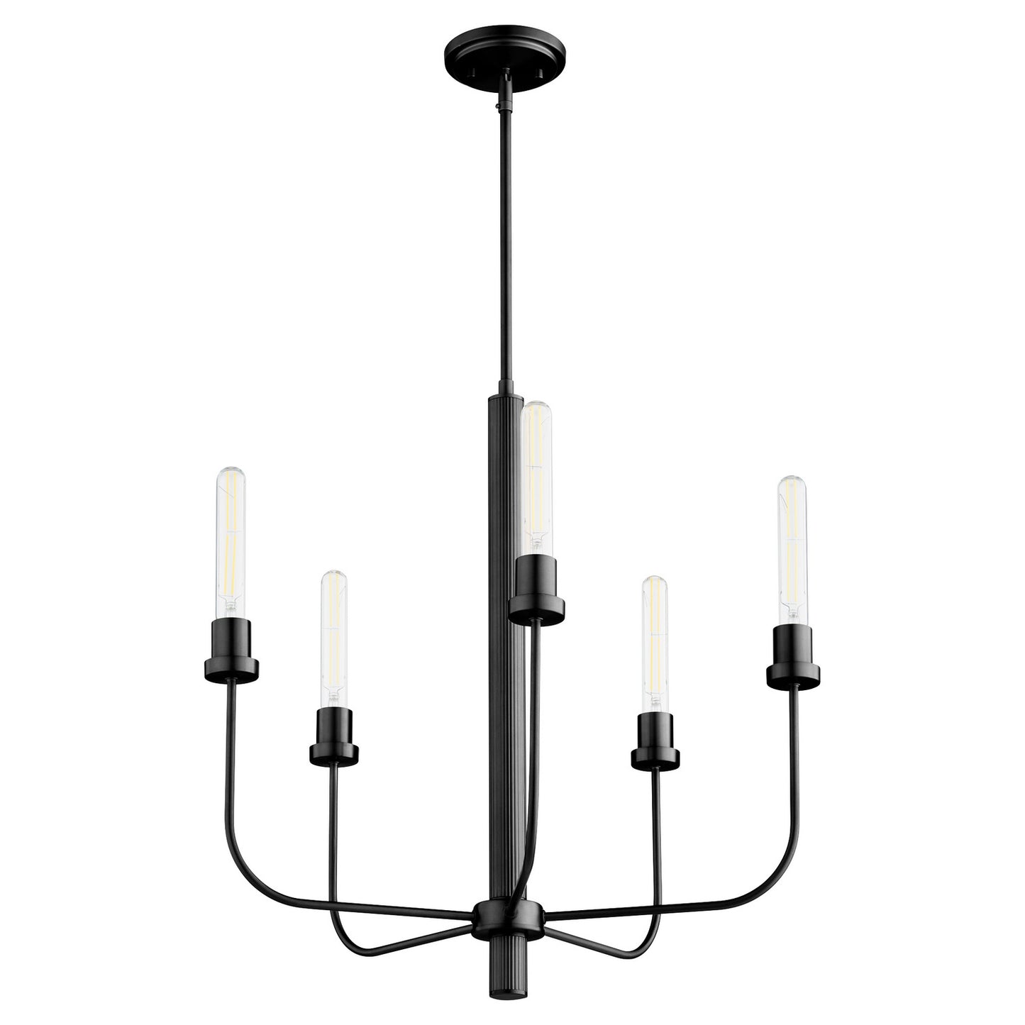 Quorum - 612-5-59 - Five Light Chandelier - Sheridan - Matte Black