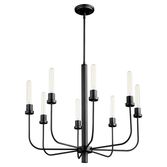 Quorum - 612-8-59 - Eight Light Chandelier - Sheridan - Matte Black