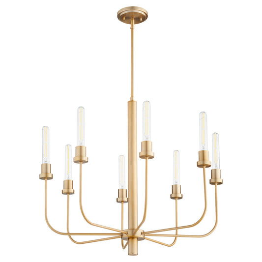 Quorum - 612-8-80 - Eight Light Chandelier - Sheridan - Aged Brass