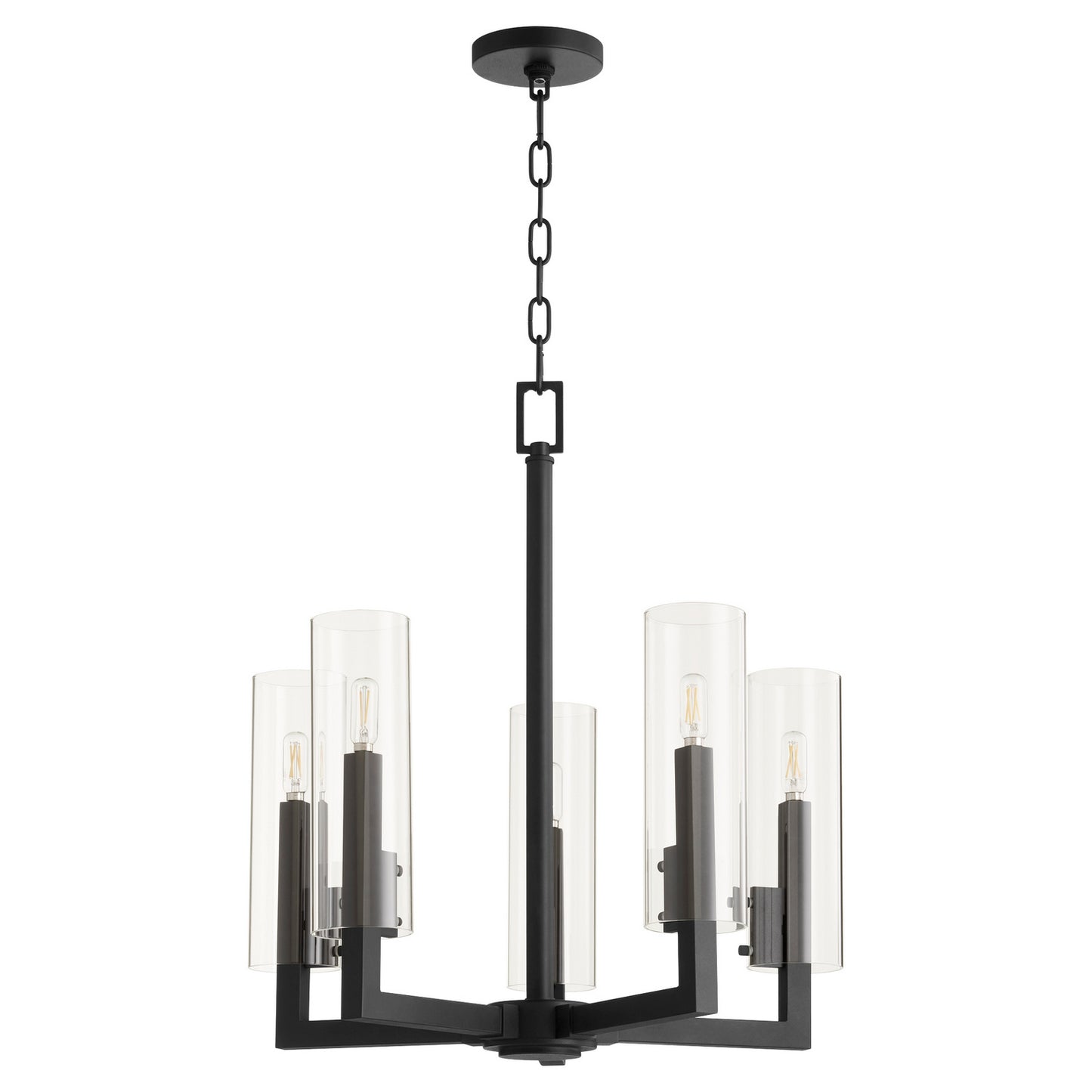 Quorum - 6277-5-69 - Five Light Chandelier - Harbin - Textured Black