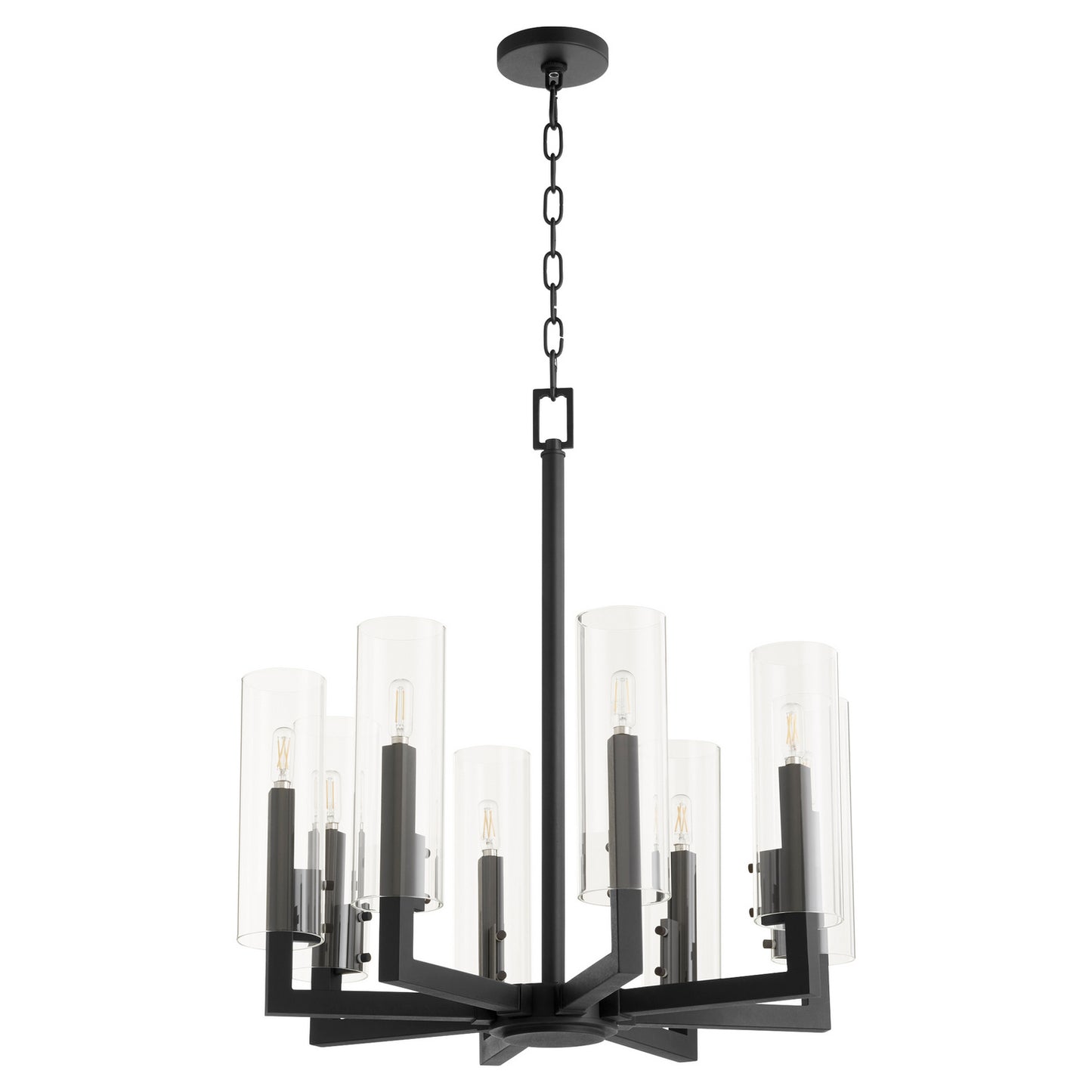 Quorum - 6277-8-69 - Eight Light Chandelier - Harbin - Textured Black