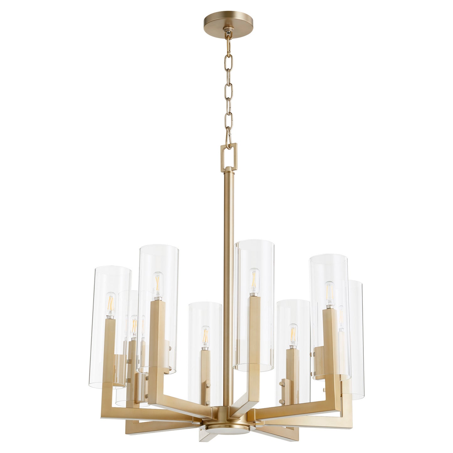 Quorum - 6277-8-80 - Eight Light Chandelier - Harbin - Aged Brass