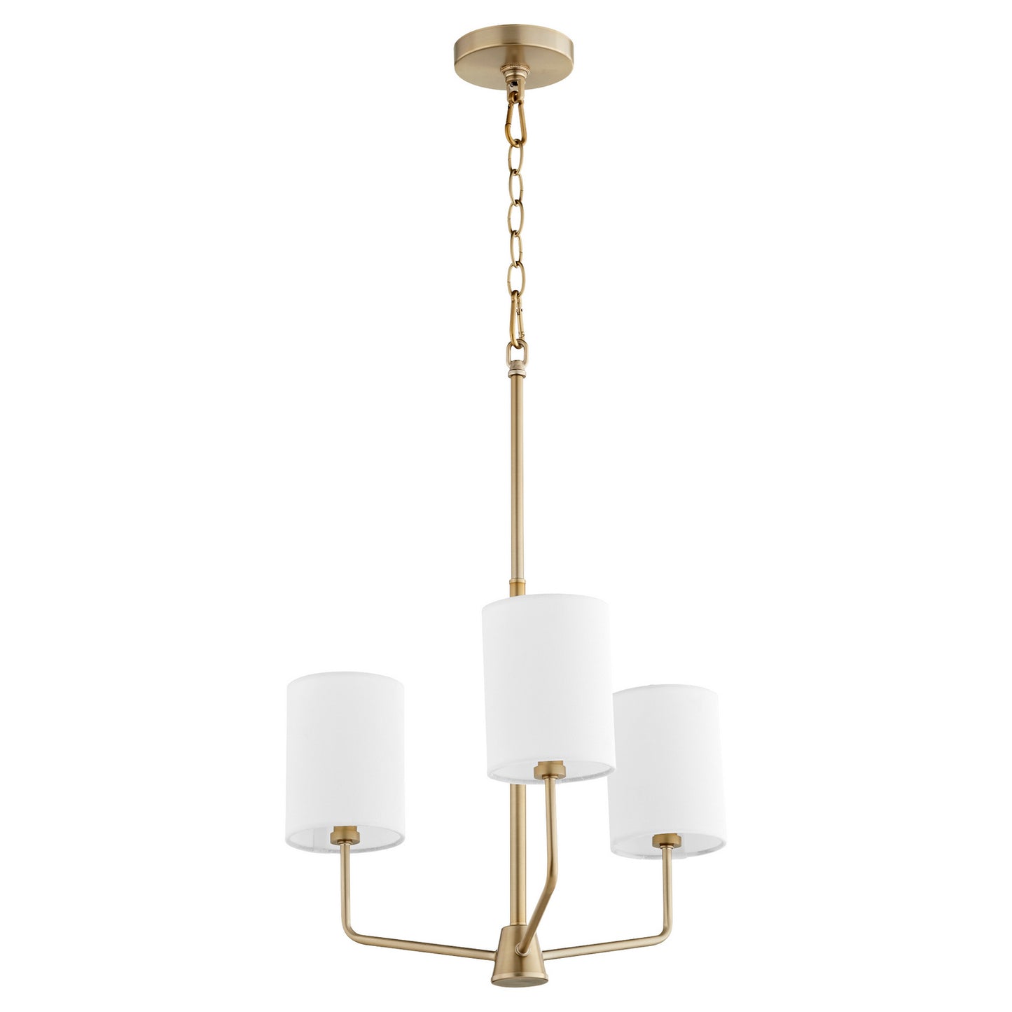 Quorum - 657-3-80 - Three Light Chandelier - Harmony - Aged Brass