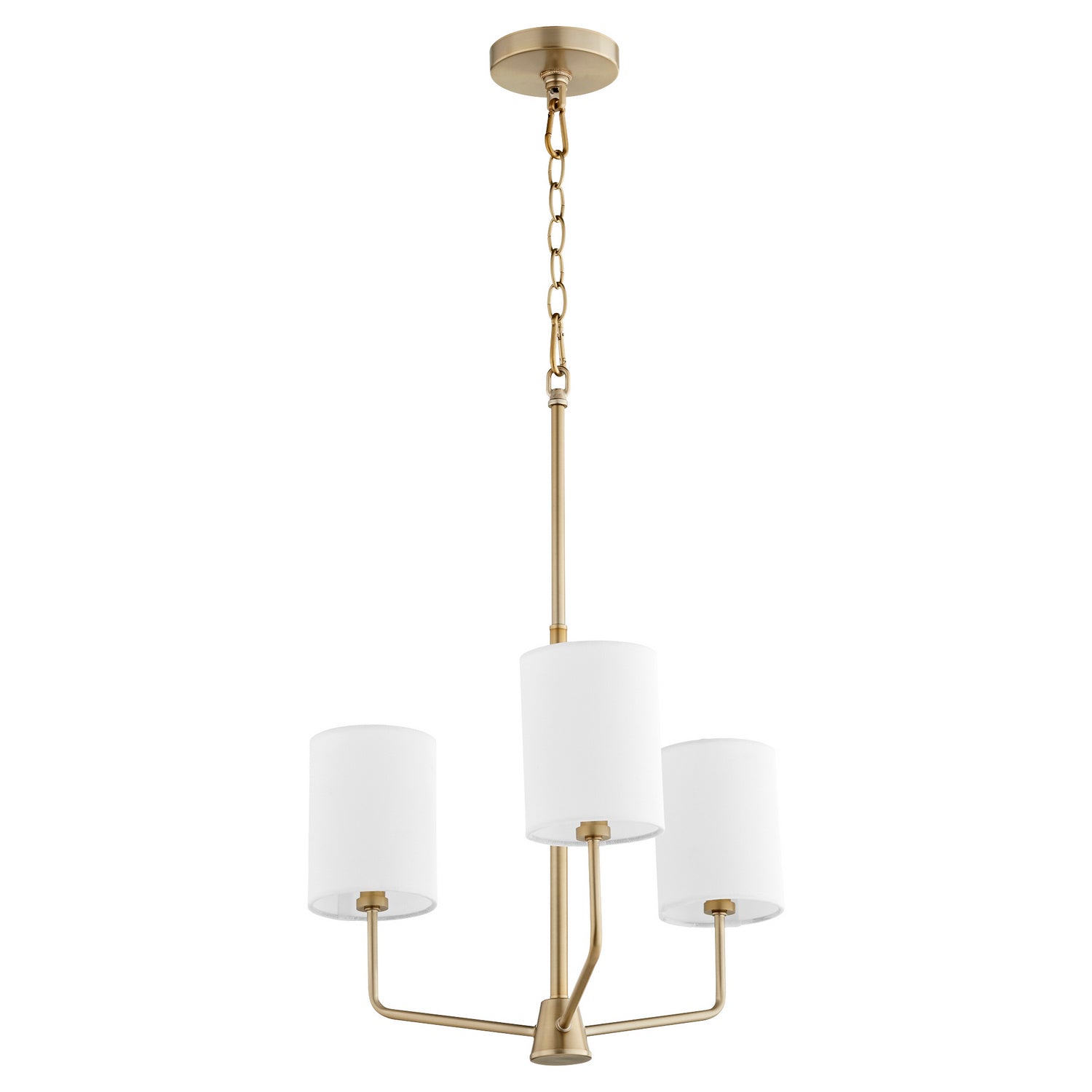 Quorum - 657-3-80 - Three Light Chandelier - Harmony - Aged Brass
