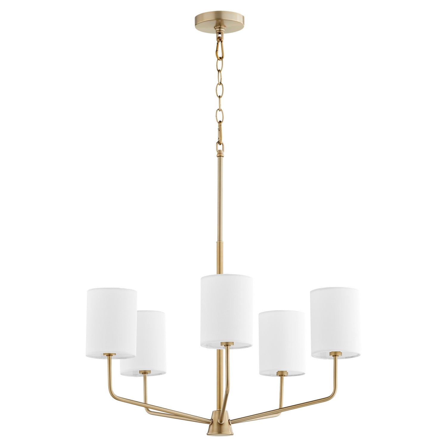 Quorum - 657-5-80 - Five Light Chandelier - Harmony - Aged Brass