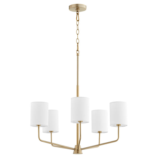 Quorum - 657-5-80 - Five Light Chandelier - Harmony - Aged Brass