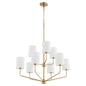 Quorum - 657-9-80 - Nine Light Chandelier - Harmony - Aged Brass