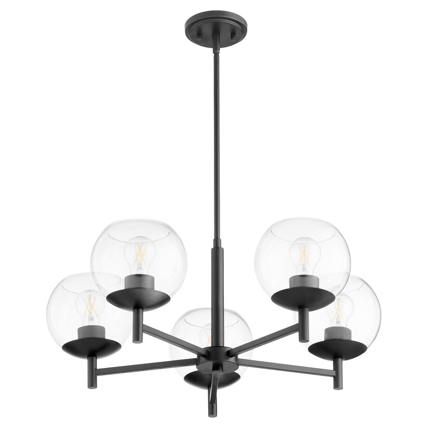 Quorum - 678-5-59 - Five Light Chandelier - Lyon - Matte Black