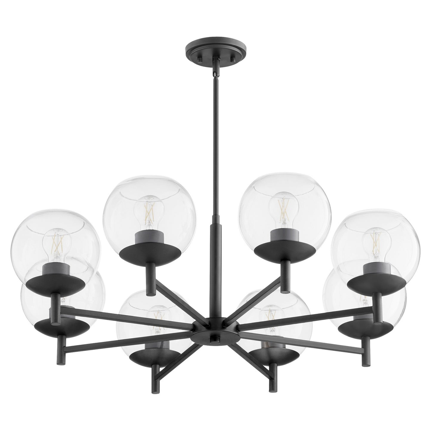 Quorum - 678-8-59 - Eight Light Chandelier - Lyon - Matte Black