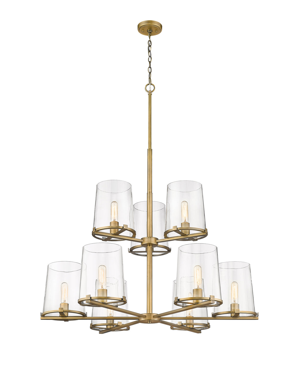 Z-Lite - 3032-9RB - Nine Light Chandelier - Callista - Rubbed Brass