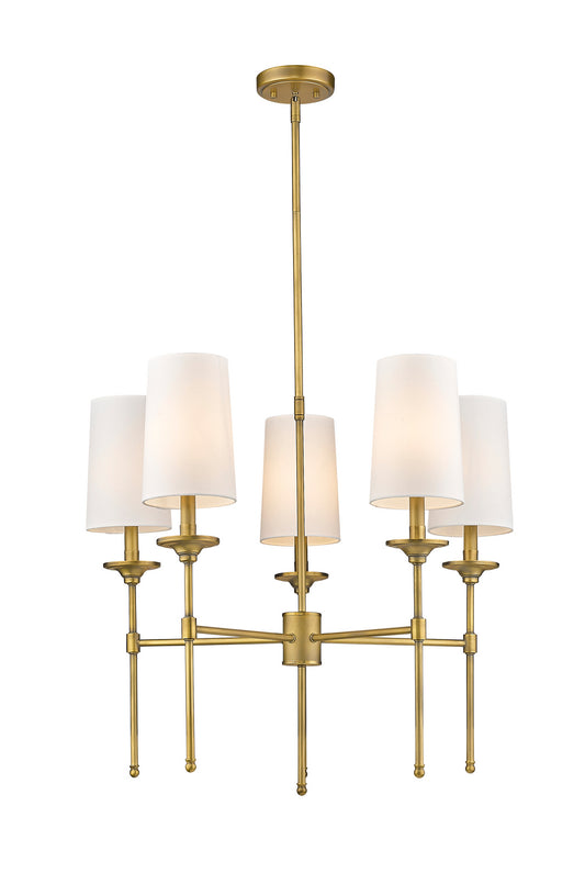 Z-Lite - 3033-5RB - Five Light Chandelier - Emily - Rubbed Brass