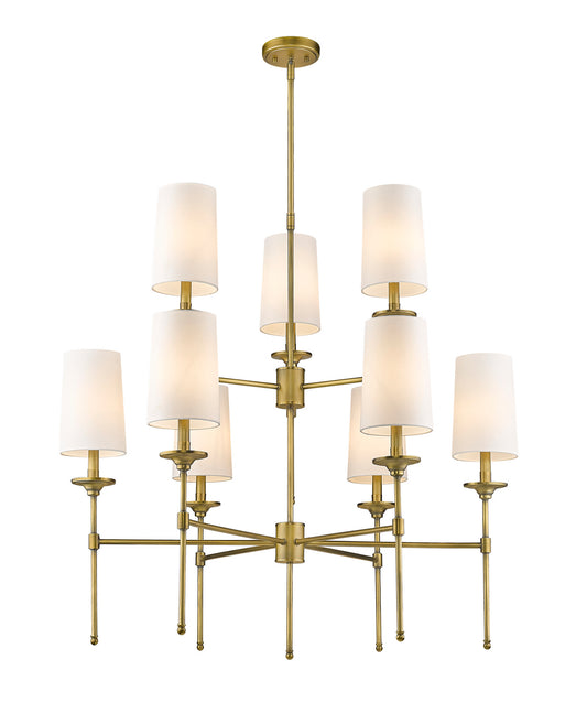 Z-Lite - 3033-9RB - Nine Light Chandelier - Emily - Rubbed Brass