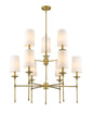 Z-Lite - 3033-9RB - Nine Light Chandelier - Emily - Rubbed Brass