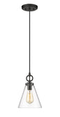 Z-Lite - 3034P8-MB - One Light Pendant - Harper - Matte Black