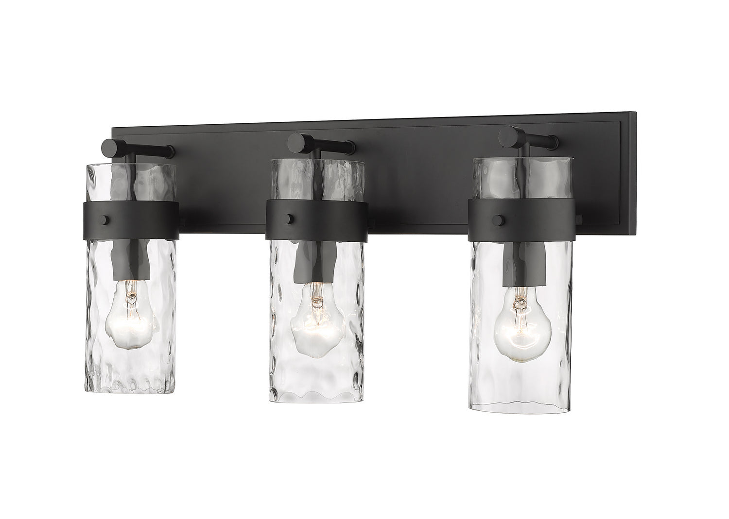 Z-Lite - 3035-3V-MB - Three Light Vanity - Fontaine - Matte Black