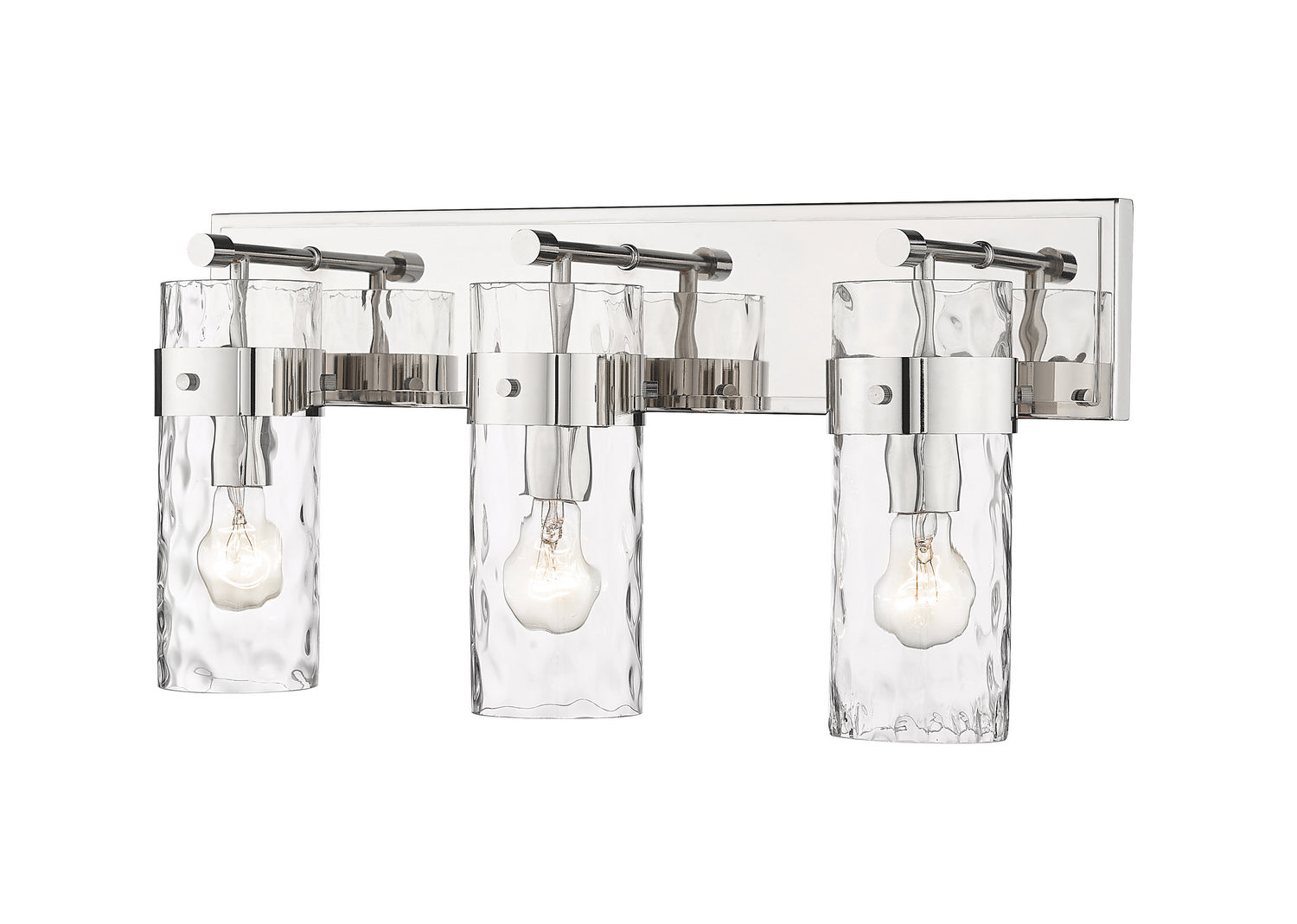 Z-Lite - 3035-3V-PN - Three Light Vanity - Fontaine - Polished Nickel