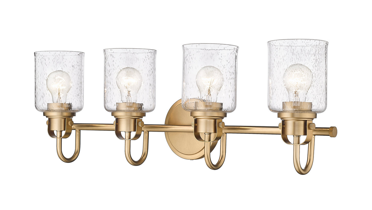 Z-Lite - 340-4V-HG - Four Light Vanity - Kinsley - Heirloom Gold