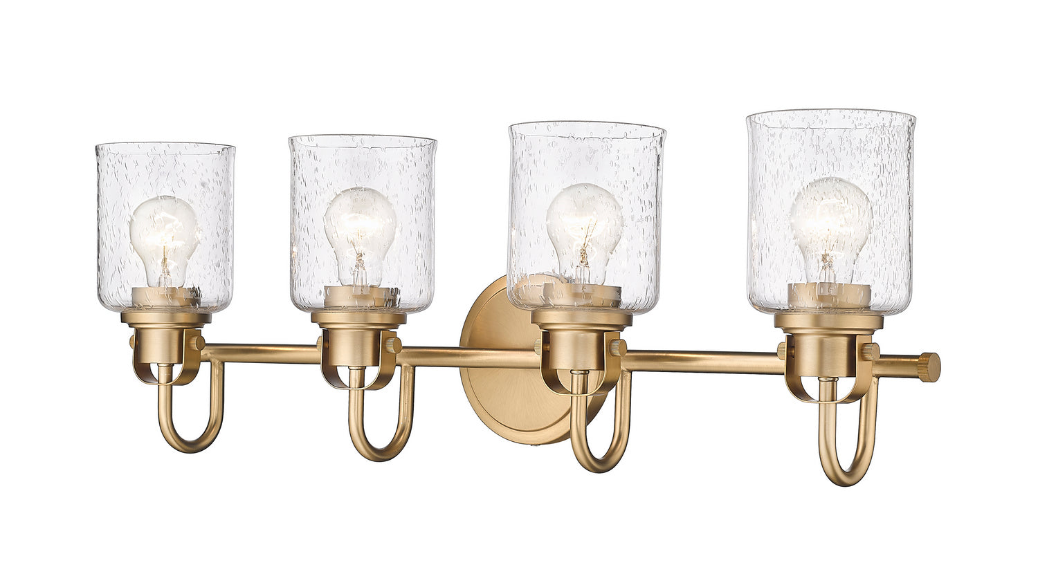 Z-Lite - 340-4V-HG - Four Light Vanity - Kinsley - Heirloom Gold