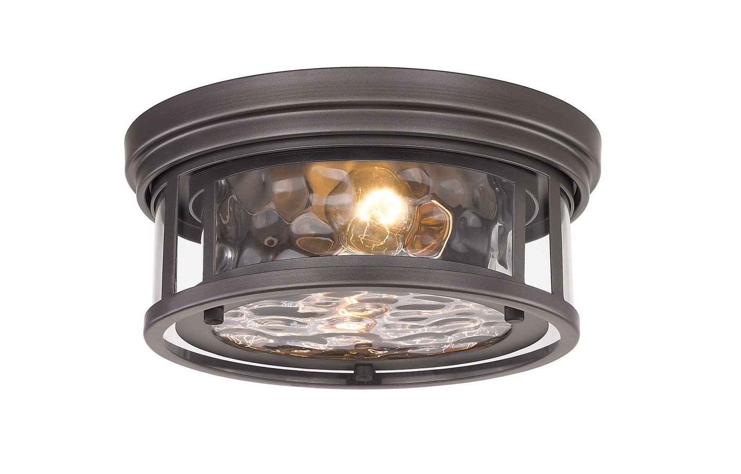 Z-Lite - 493F2-BRZ - Two Light Flush Mount - Clarion - Bronze