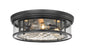 Z-Lite - 493F4-MB - Four Light Flush Mount - Clarion - Matte Black