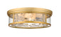 Z-Lite - 493F4-OBR - Four Light Flush Mount - Clarion - Olde Brass