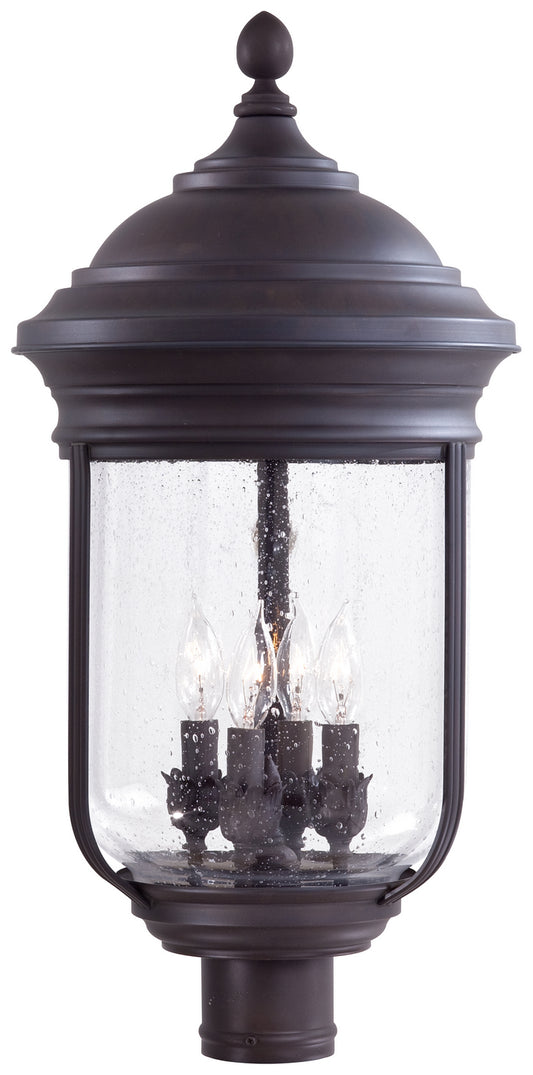 Minka-Lavery - 8816-57 - Four Light Outdoor Post Lantern - Amherst - Roman Bronze