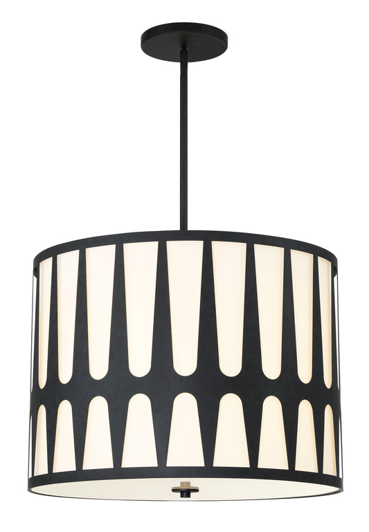 Crystorama - ROY-809-BK - Five Light Pendant - Royston - Black