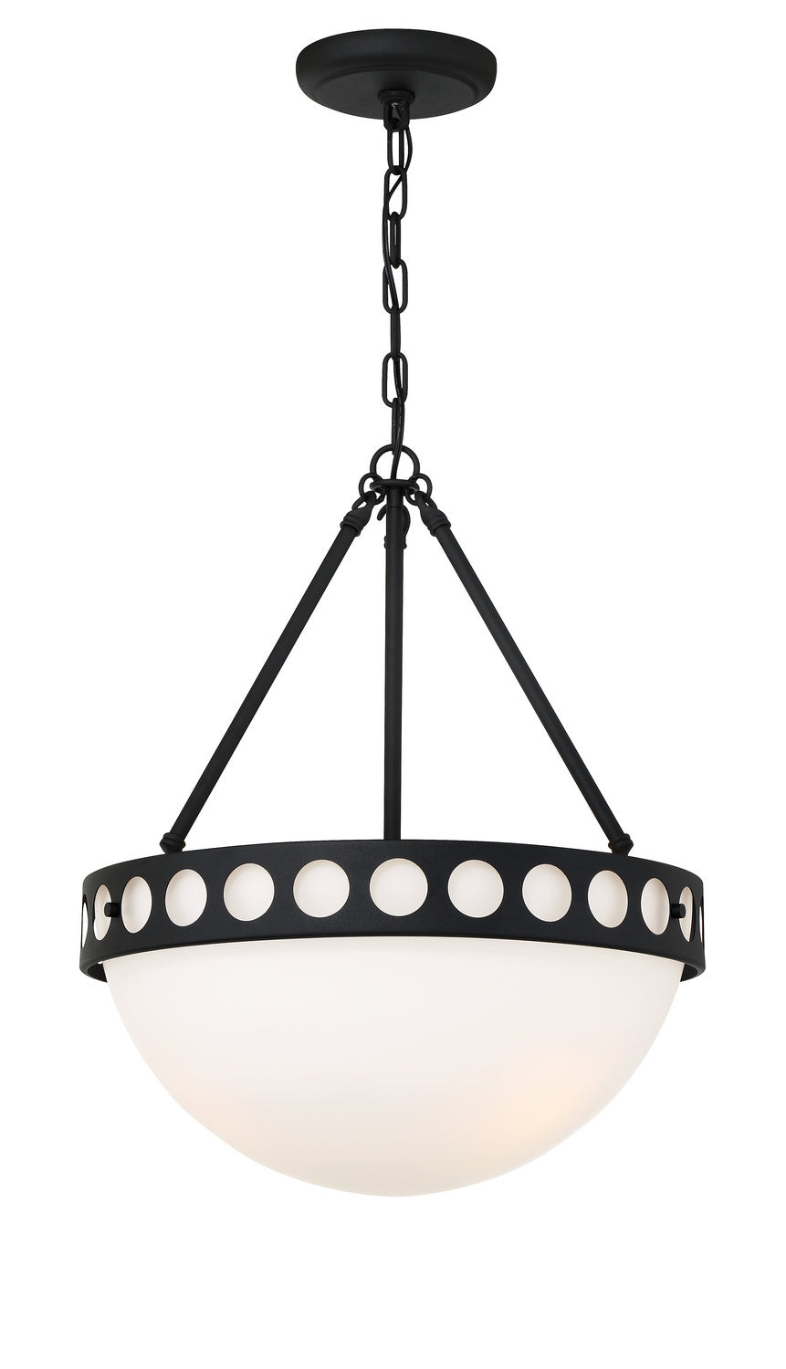 Crystorama - KIR-B8105-BF - Three Light Chandelier - Kirby - Black Forged