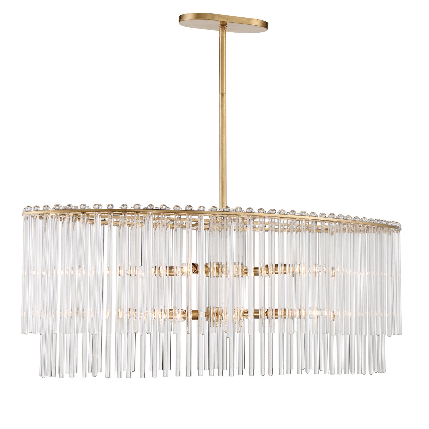 Crystorama - 398-GA - Eight Light Chandelier - Bleecker - Antique Gold