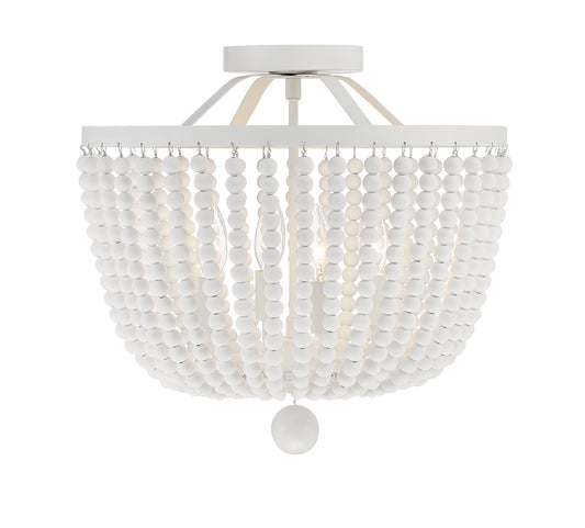 Crystorama - 604-MT_CEILING - Four Light Semi Flush Mount - Rylee - Matte White