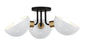 Crystorama - GIG-810-BK-AG - Three Light Semi Flush Mount - Gigi - Black + Aged Brass
