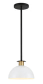 Crystorama - GIG-813-BK-AG - One Light Pendant - Gigi - Black + Aged Brass