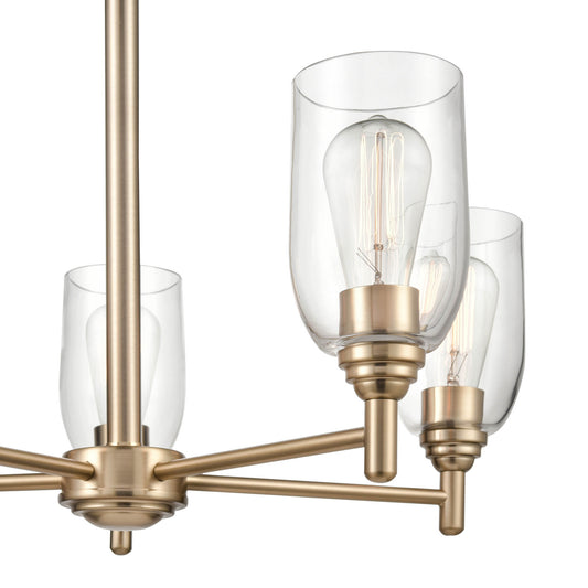 Millennium - 4995-MG - Five Light Chandelier - Arlett - Modern Gold