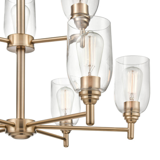 Millennium - 4999-MG - Nine Light Chandelier - Arlett - Modern Gold