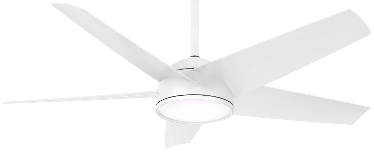 Minka Aire - F781L-WHF - 58"Outdoor Ceiling Fan - Chubby - Flat White