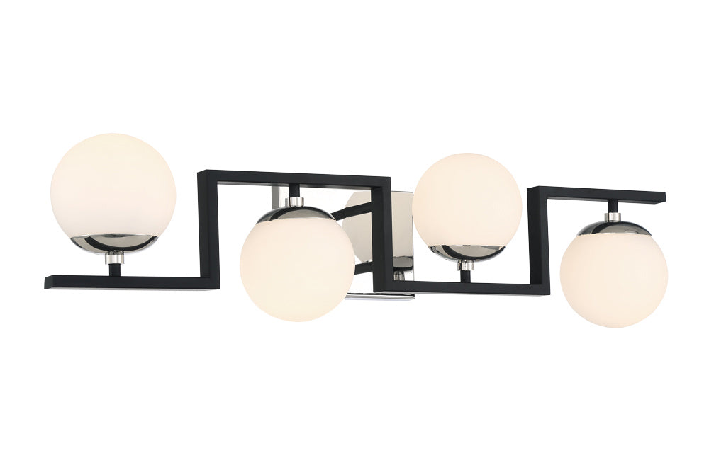 George Kovacs - P5424-572 - Four Light Bath - Alluria Ii - Coal With Polished Nichel High