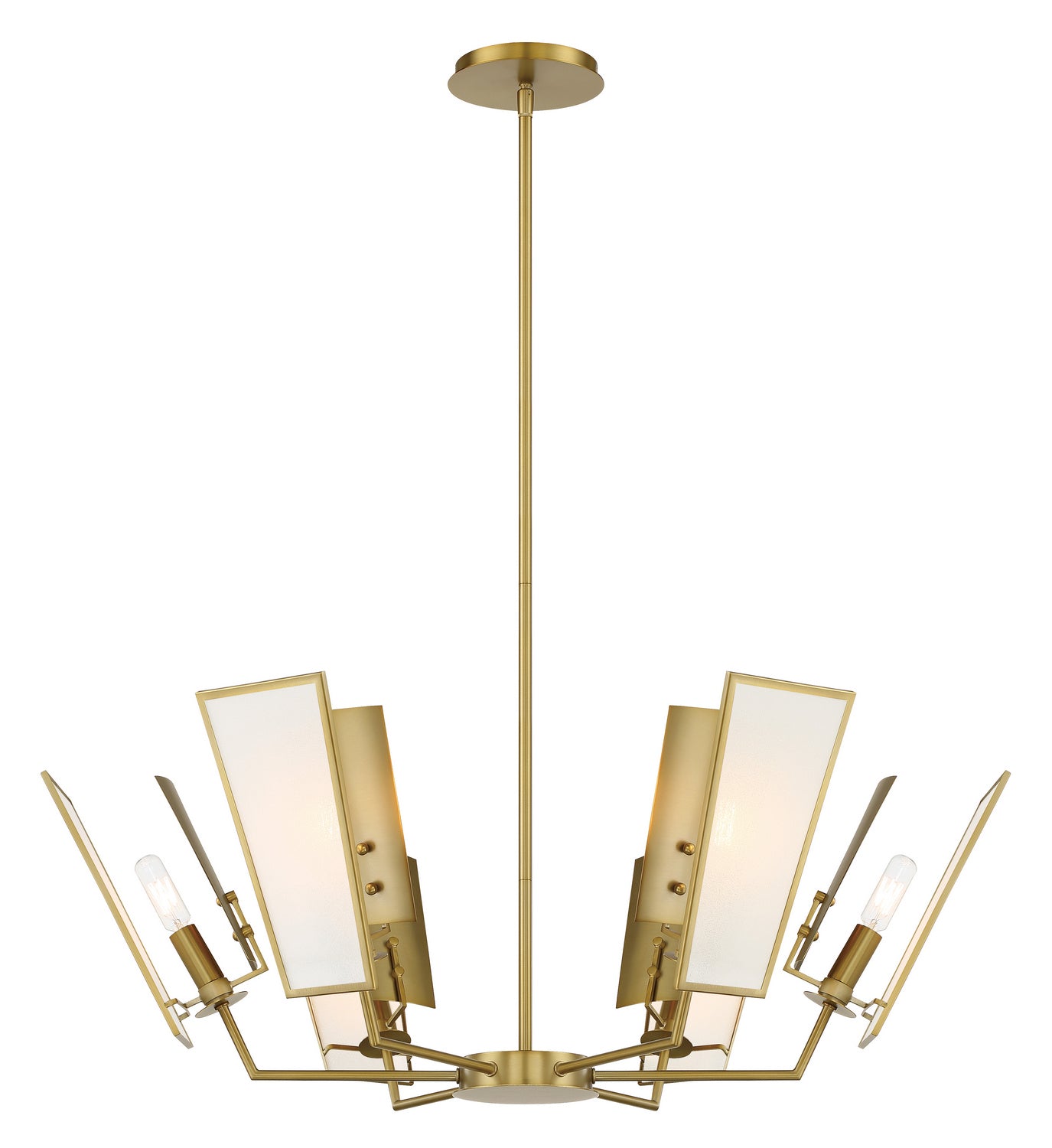 Minka-Lavery - 2676-695 - Six Light Chandelier - Ricochet - Soft Brass