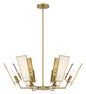 Minka-Lavery - 2676-695 - Six Light Chandelier - Ricochet - Soft Brass