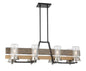 Minka-Lavery - 2768-733 - Eight Light Island Pendant - Silver Creek - Stone Grey, Coal & Brushed Nic